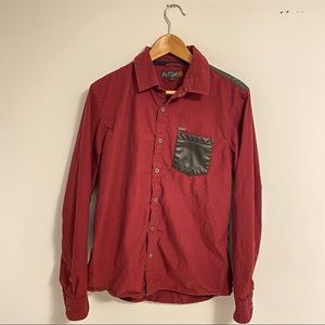 G By Guess || Men’s Red Casual Button Down Shirt